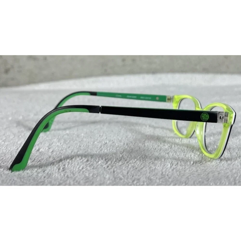 Marvel KIDS Hulk Superhero Green Black Square Eyeglasses Frames HUE1SM 46-17-132